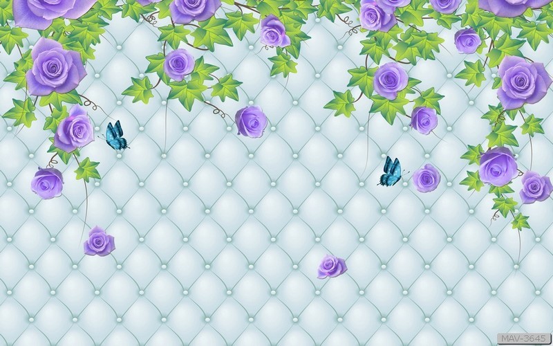 Cây hoa hồng leo  màu tím nền da MAV-3645